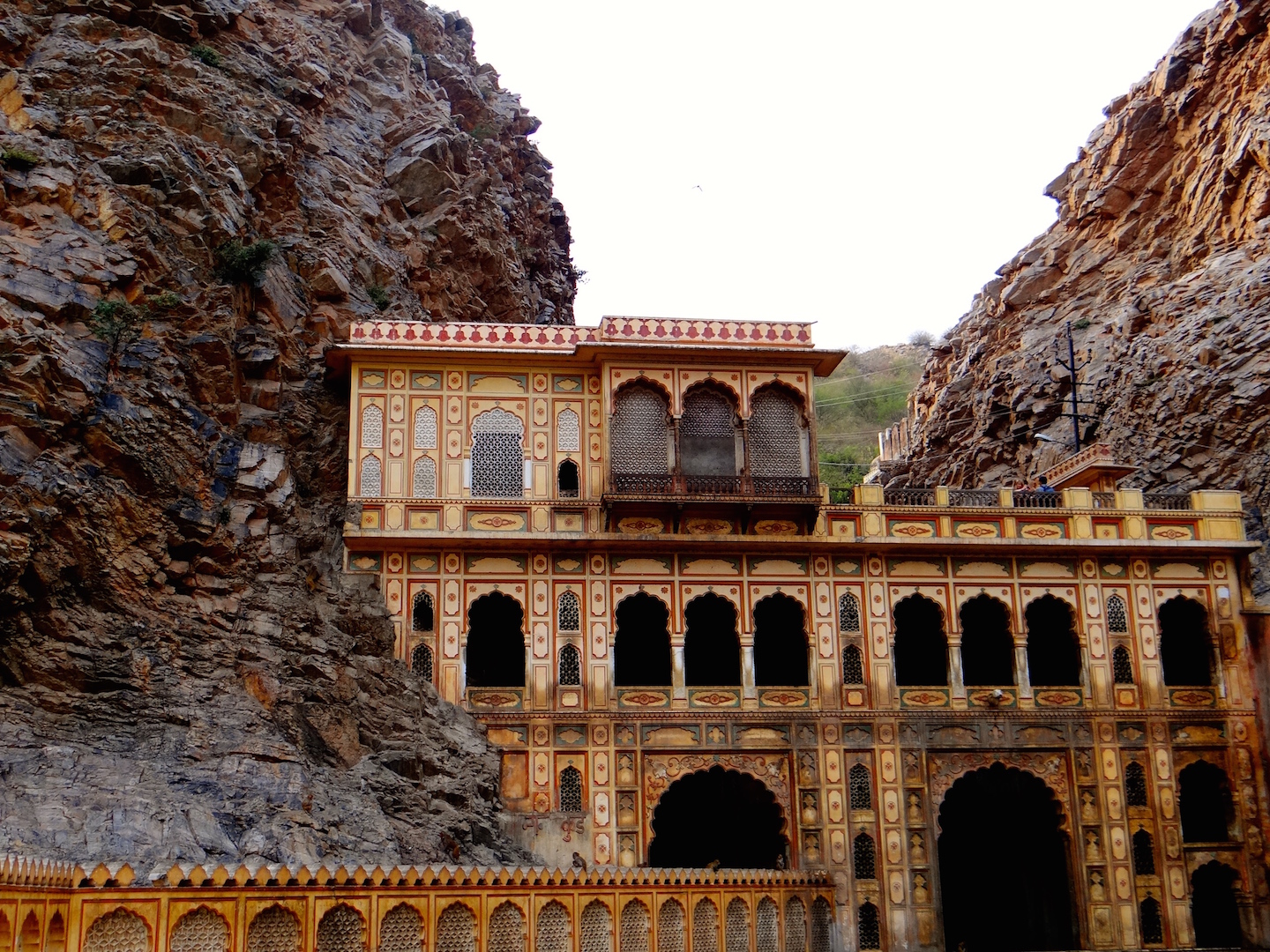 Jaipur Rajasthan Inde Old City Pink City Ville rose Monkey Temple Galtaji Temple Singes